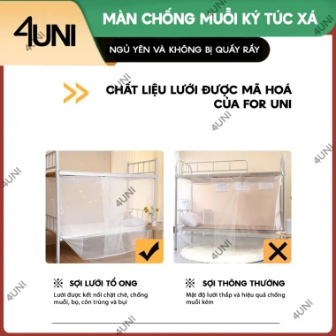 Màn ký túc xá 4UNI - Chắn muỗi, tuyn, giường tầng, giá chỉ 64.900 VNĐ 4
