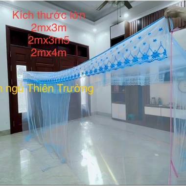 Màn lớn 2.5x2m - 4x2m, mắt nhỏ chống muỗi hiệu quả, kích thước đa dạng, giá ưu đãi 140.000₫