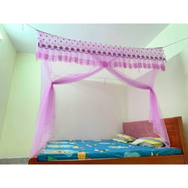 Màn mùng 4 góc vải Tuyn Thái Lạnh loại 1 chống muỗi Thiên Trường bảo hành 12 tháng