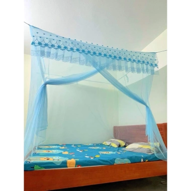 Màn mùng 4 góc vải Tuyn Thái Lạnh loại 1 chống muỗi Thiên Trường bảo hành 12 tháng