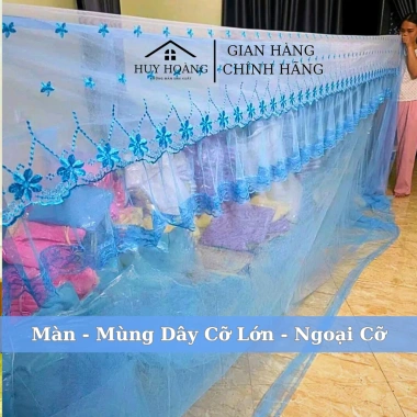 Màn Mùng Dây Tuyn Thái Cỡ Lớn 2m-5m - Huy Hoàng Giá 152.000 VND