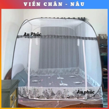 Màn Ngủ Chống Muỗi Khung Vuông Tự Bung - Mùng Gấp Gọn Thông Minh, Hoạ Tiết, Giá 181.000₫