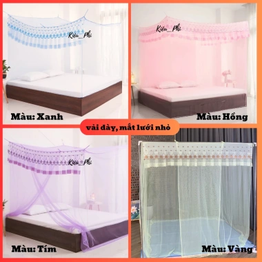 Màn ngủ lạnh Kiều Phi ren hoa mai gấp gọn tự bung, chống muỗi, mỏng, thấm mát, chỉ 105k
