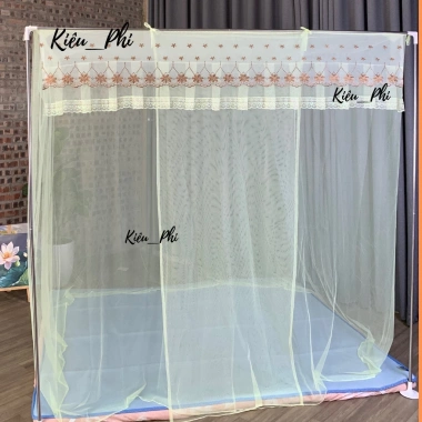 Màn ngủ lạnh Kiều Phi ren hoa mai gấp gọn tự bung, chống muỗi, mỏng, thấm mát, chỉ 105k