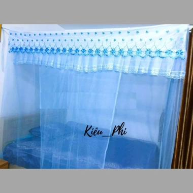 Màn trùm ngủ 4 góc người lớn chống muỗi mùng ngủ lạnh ren hoa chỉ 67.800₫