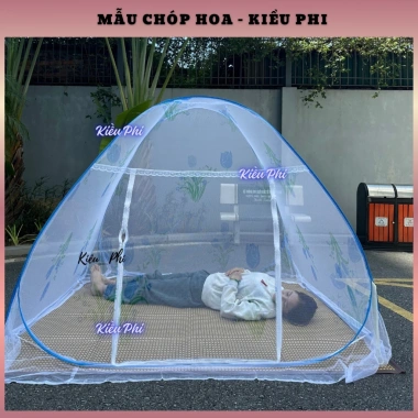 Màn tự bung chóp hoa mềm mịn Kiều Phi – Màn mùng gấp gọn, chống muỗi, thiết kế đẹp mắt, chỉ 119.000₫