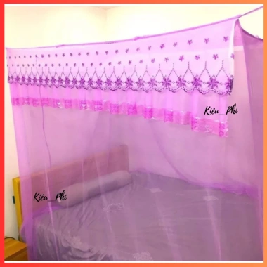 Màn túi lạnh Thái 4 góc dây mắc chống muối, ren thêu hoa - Giá chỉ 105.000đ 8