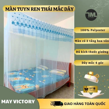 Màn Từn Ren Thái 4 Góc Polyester Mềm Mại Chống Mùi Giá Ưu Đãi 167.000 VNĐ