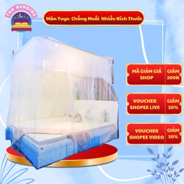 Màn tường hoa dày dặn, mùng ngủ chống muỗi cao cấp - Giá chỉ 55.000₫, giảm 16%