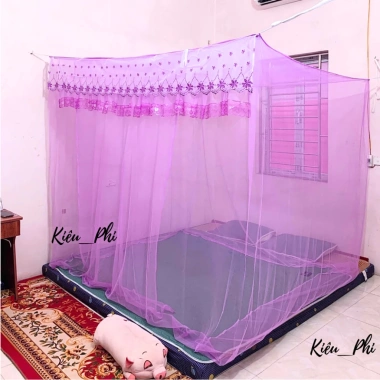 Màn Tuyên Thái Lạnh Dây 4 Góc - Mùng Ngủ Chống Mùi, Gấp Gọn, Người Lớn, Giảm 79.000₫