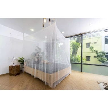 Màn tủyn 1.8x2m hoa trắng - Giá chỉ 172.800đ, chất liệu bền, thiết kế tinh tế