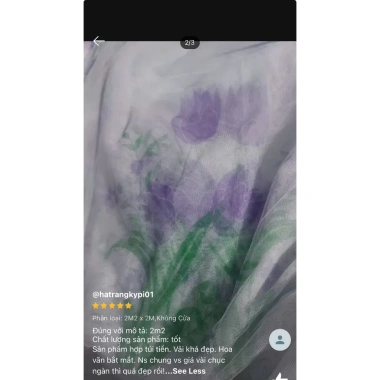 Màn tuyn hoa DỆT 10/10 Cao Cấp - Hàng chính hãng, chống muỗi, côn trùng, mùng ngủ, size 1m2‑2m2, giá 47.000đ
