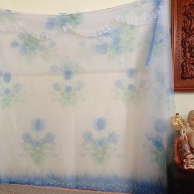 Màn tuyn hoa Hà Nội chân cao 2m mắt nhỏ, chất đẹp, giá chỉ 47.000đ - khuyến mãi 2