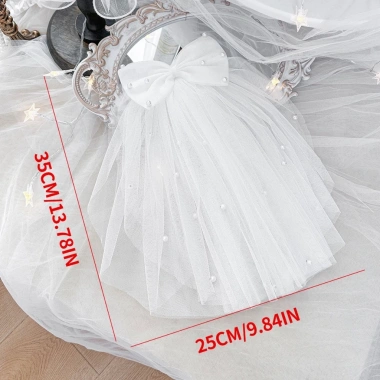 Mạng che mặt cưới cho thú cưng mèo chó - Trang phục công chúa chụp hình đa dạng