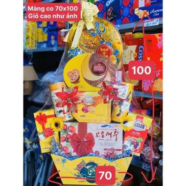 Màng co 1kg bọc giỏ quà Tết 2.026, giỏ hoa quả, khay gỗ trong suốt - Loại 1 dày dặn, tiện lợi, giá 45.999đ 10