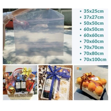 Màng co bọc giỏ quà Tết, khay thuyền, khay gỗ, bọc trái cây - Chỉ 28.500đ