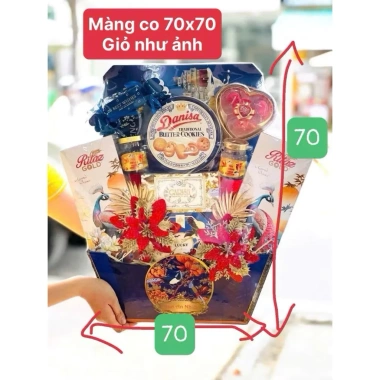 Màng co nhiệt bọc giỏ quà Tết, bọc giỏ hoa quả đa size, chỉ 21.000₫ 4