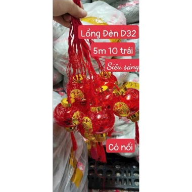 Màng lồng đèn LED 4m chữ Phúc đỏ, có phích nối, decor lễ Tết, giá 140.000₫ 7