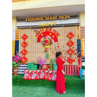 Mành Cọ Trang Trí Tết 1.8x2m & 1.6x2m - Phông Nền Trung Thu, Giảm Giá Đến 77.600 VND 2