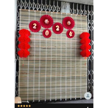 Mành Cọ Trang Trí Tết 1.8x2m & 1.6x2m - Phông Nền Trung Thu, Giảm Giá Đến 77.600 VND 3