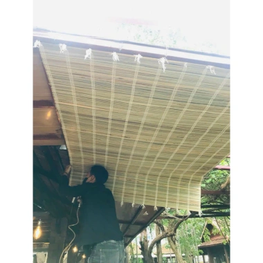 Mành giá rẻ 1,6x1,9m & 1,5x1,9m - Phông trang trí Tết, che nắng mưa tiện lợi, chỉ 80k