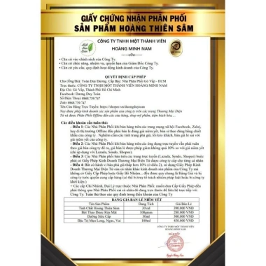 Mạnh Tái Tạo Hoàng Thiên Sâm - Tăng sức đề kháng, hỗ trợ tái tạo tế bào, chỉ 390.000₫