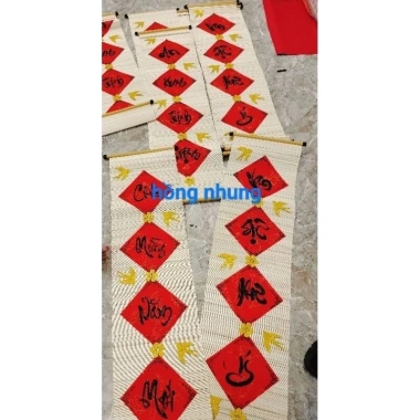 Mành tre câu đối trang trí Tết - Decor góc tết sang trọng, giảm giá 170k