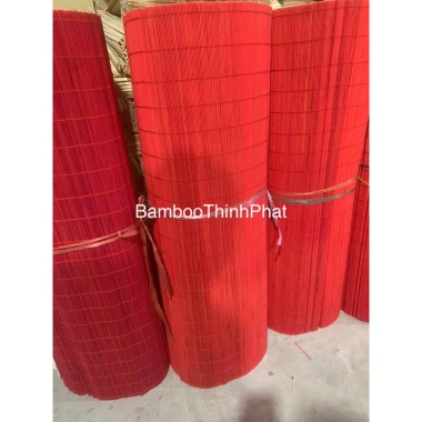 Mành tre đỏ 1.6x2m - Phông nền Trang trí Tết, Giá ưu đãi 140.000 VND 3