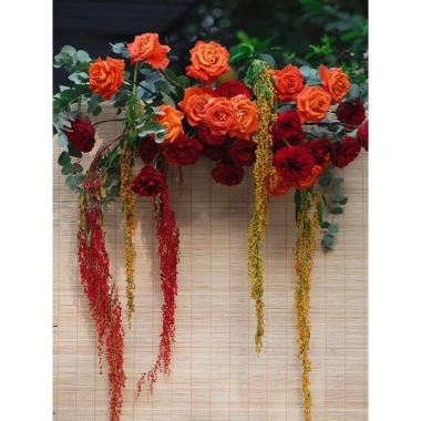 Mành tre rèm tăm đặt kích thước, thả trần - che bàn thờ, trang trí Tết, 42.000 VND 3
