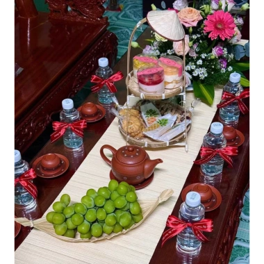 Mành tre rèm tăm đặt kích thước, thả trần - che bàn thờ, trang trí Tết, 42.000 VND 8