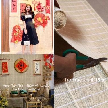 Mành tre trang trí Tết 1.5x2m – Phông chụp hình, giá 84k, sỉ IB