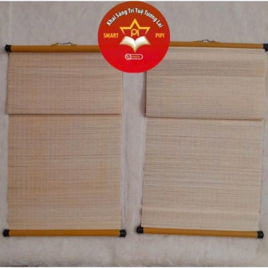 Mành tre trang trí Tết 30x90cm câu đối mộc mịn quà Tân Gia sinh nhật treo 2