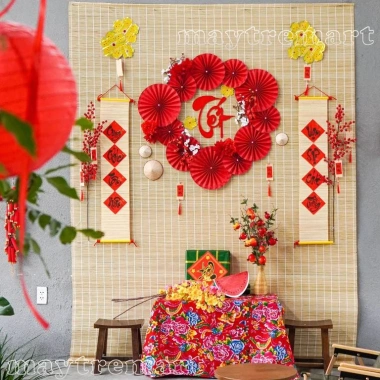 Mành tre trang trí Tết - Phông chụp ảnh Studio, Sự kiện Xuân, Giá chỉ 180.000đ giảm từ 225.000đ 2 Mành tre trang trí Tết - Phông chụp ảnh Studio, Sự kiện Xuân, Giá chỉ 180.000đ giảm từ 225.000đ 2