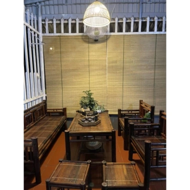 Mành trúc cật vàng 100x150 cm - Che cửa sổ, thờ, bàn thờ, trang trí Tết, giảm giá tới 22% chỉ 85.000₫