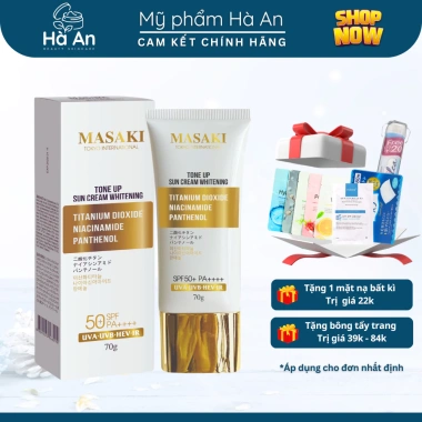 MASAKI Kem chống nắng SPF50+ PA++++ 70g Nâng tone kiềm dầu giảm nhăn chống lão hóa phục hồi da giá chỉ 439.000 VND