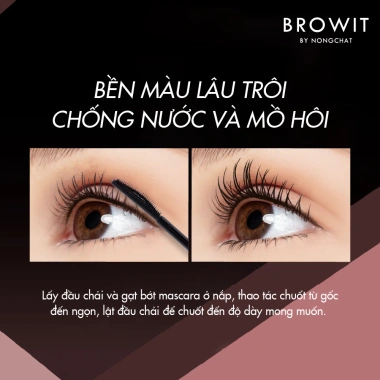 Mascara BROWIT Eyedol Wing 8g One Black - Đen sâu, dài không lem, giảm 22% chỉ 175.000₫ 6