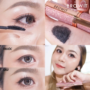 Mascara BROWIT Eyedol Wing 8g One Black - Đen sâu, dài không lem, giảm 22% chỉ 175.000₫ 8