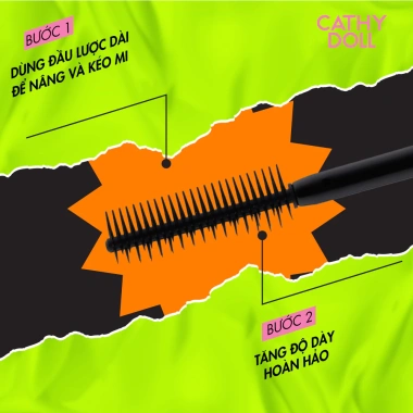 Mascara Chống Trôi Cathy Doll Wake Up 2 Step 5.5g - Bền Màu, Tăng Độ Dày, 149.000đ 5