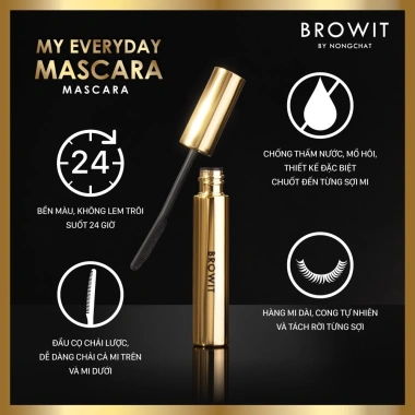 Mascara My Everyday 5.5g Chuốt Mi Tơi Dài & Cong, Kháng Nước, Bền, Giá 119k