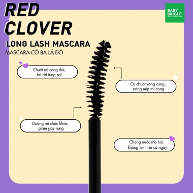 Mascaras Dài Cong Mi Chống Thấm - Cỏ Bả Lá Đỏ Nuôi Dưỡng Sợi Mi, 119.000 VND 3