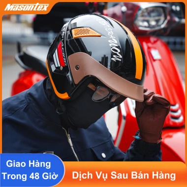 Masontex 706 Mũ 3/4 Xe Máy Lót Tháo Rời, Phong Cách Cổ Điển, Đội Thoáng, Giá 483.399 VND Masontex 706 Mũ 3/4 Xe Máy Lót Tháo Rời, Phong Cách Cổ Điển, Đội Thoáng, Giá 483.399 VND