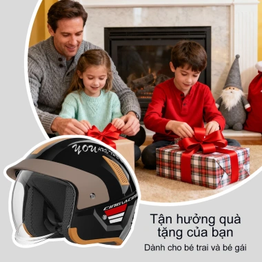 Masontex 706 Mũ 3/4 Xe Máy Lót Tháo Rời, Phong Cách Cổ Điển, Đội Thoáng, Giá 483.399 VND 2