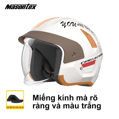 Masontex 706 Mũ 3/4 Xe Máy Lót Tháo Rời, Phong Cách Cổ Điển, Đội Thoáng, Giá 483.399 VND 10
