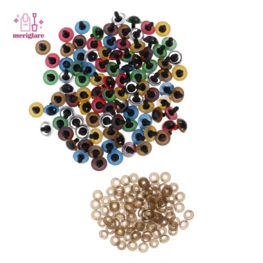 Mắt an toàn nhựa màu hỗn hợp 100x 8-20mm cho búp bê gấu bông DIY Giá 66.000đ