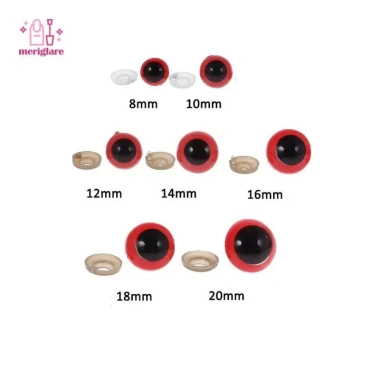 Mắt an toàn nhựa màu hỗn hợp 100x 8-20mm cho búp bê gấu bông DIY Giá 66.000đ