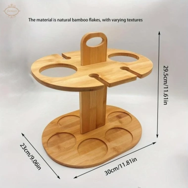 Mặt bàn tre giá đựng rượu vang – Giá đỡ chai di động, giảm còn 304.700 VND