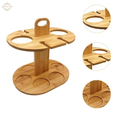 Mặt bàn tre giá đựng rượu vang – Giá đỡ chai di động, giảm còn 304.700 VND