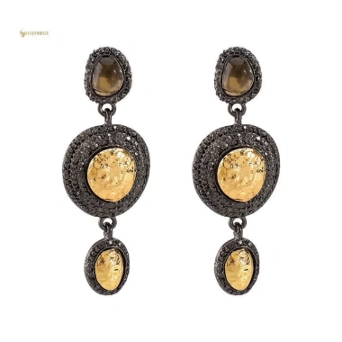 Mặt bông tai nữ bohemian vintage tròn giả kim cương – Quà tặng, giảm giá 80.080₫ 8