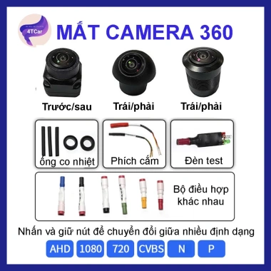 Mắt Camera 360 đa năng, tích hợp mọi loại màn hình ô tô - Giá chỉ 99.000 VNĐ