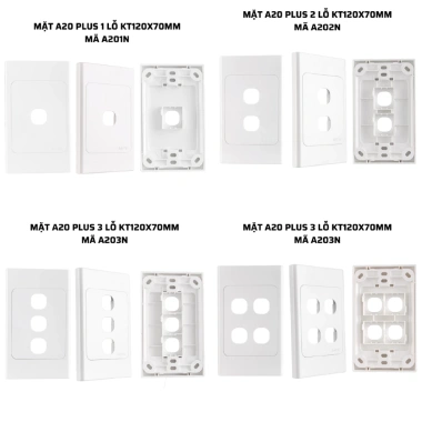 Mặt công tắc Hạt Seri A20 MPE: Độ bền cao, giá chỉ 12.000đ, giảm mạnh